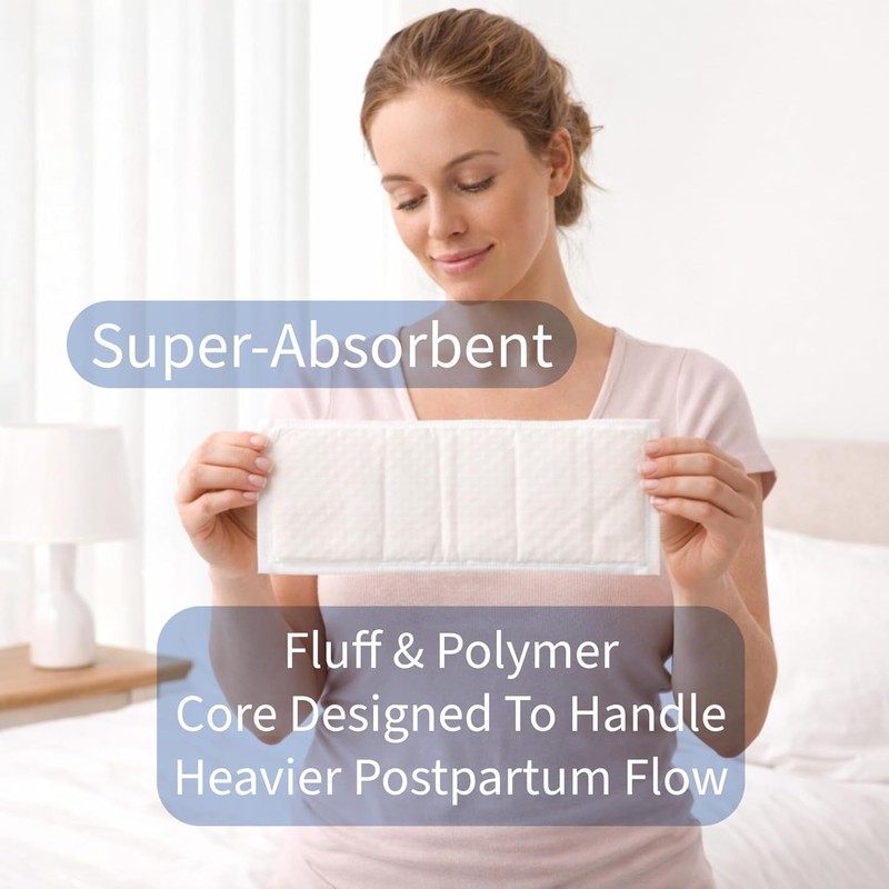 Vakly Postpartum Pads 6" x 17" (40 Pack) – XL