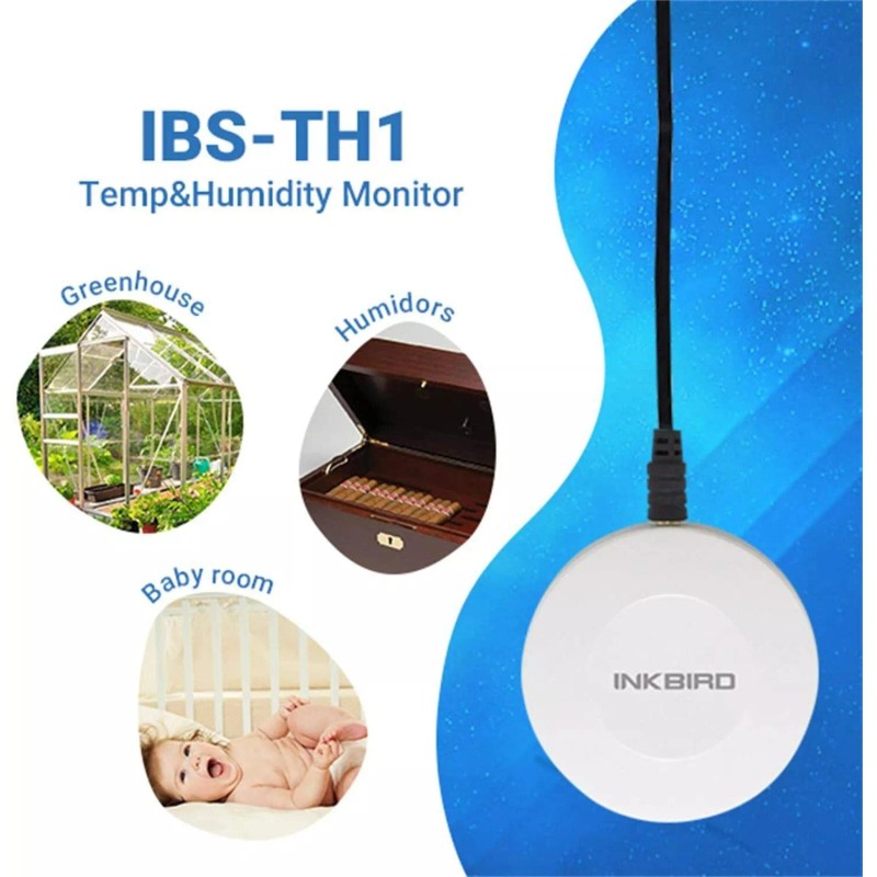 Inkbird IBS-TH1 Thermometer Hygrometer Wireless Temperature Recorder Bluetooth