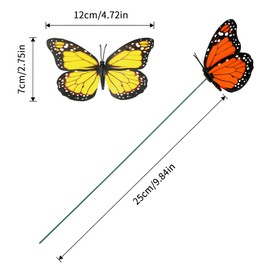 KINGLAKE Butterfly Garden Stakes Yard Planter Colorful Butterfly Garden Ornaments Decorations for Garden Patio Party Decorations 27 Pcs Set