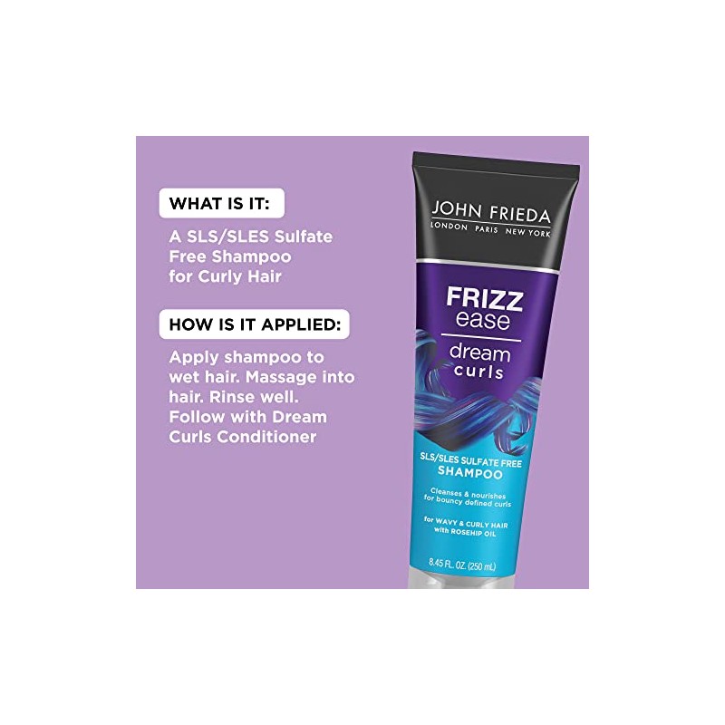 John Frieda Anti Frizz, Frizz Ease Dream Curls Shampoo, SLS/SLES