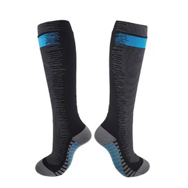 Waterproof Crew & Knee-High Socks for Men & Women | Breathable, Windproof, Thermal | for All-Season Outdoor Activities (CA/US, Alpha, Medium, Regular, Regular, Knee High - Charcoal Striped Black)