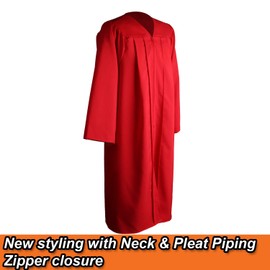 OSBO GradSeason Matte Graduation Gown Cap Tassel Set 2025 for High School and Bachelor, Red, 48