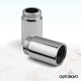 gotonovo 2 Inch Wall Mount Extension Tube for Shower Fixture Spout Tub Spout Extender One Pair Polished Chrome