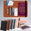 2 PACK Cartera para Pasaporte RFID, Pasaporte Funda para Hombres