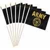 20 Pack US Army Gold Crest Mini Stick Flags Small