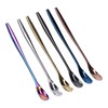 6PCS Coffee Spoon Stainless Steel Mixing Spoon Thickened Long Handle