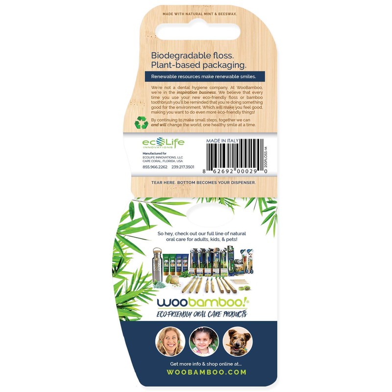 Woobamboo! Eco-Friendly Biodegradable Silk Floss, 4 Pack