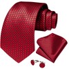 DiBanGu Red Plaid Ties for Men Classic Extra Long Solid