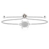 Platinum Plated Cubic Zirconia Turtle Adjustable Bracelets - Sea Element