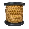 100 ft. Spool- Gold Twisted Rayon Covered Wire, Antique Style Cloth Lamp Cord