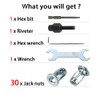 1/4 Jack Nut with Installation Tool Threaded Insert Nuts Nutserts