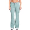 YMI Jeans Women's 2 Button Low Rise Cargo Flare Pants,