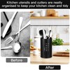Ixydor 2 Pieces Kitchen Utensil Holder for Countertop, Black Stainless