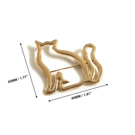 Climple Cats Pin Brooches for Women Men - Couples Valentines Gifts - Set of 2 Line Drawing Cats Cute Brooch Pins for Clothes, Socks, Charms, Hats