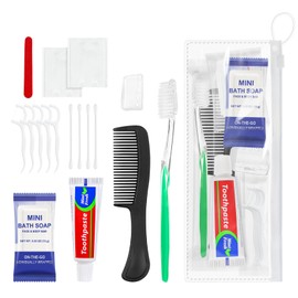 10 Sets Personal Hygiene Kit Bulk,Green 9-in-1 Travel Size