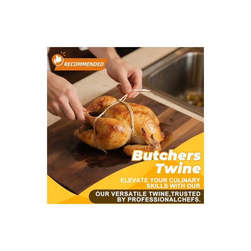 1200ft Butcher Twine - Premium Natural Cotton String for Cooking