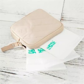 Bolsa De Almacenamiento De Toallas Sanitarias Feme Bolsa For Guardar Toallas Sanitarias Y Toallas De La Tía (Color : Beige, Size : 11x2x11cm)