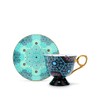 T2 Tea-Moroccan Tealeidoscope Black Cup & Saucer Tall 220ml
