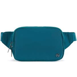 Pander Belt Bag Large 2L, Waterproof Everywhere Fanny Pack Purse for Women and Men with Adjustable Strap (Teal Blue).