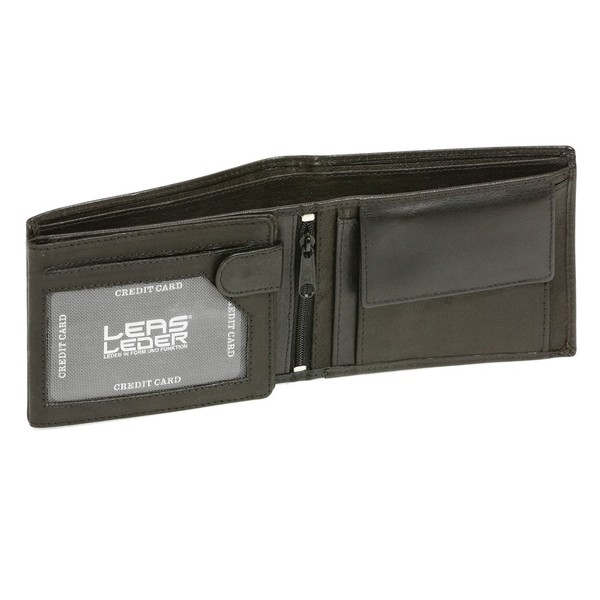 LEAS Men's Compact Wallet with RFID Protection, Men's Wallet for