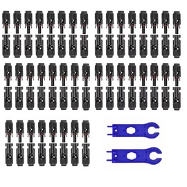 100PCS Solar Panel Connector IP67 Waterproof Connector Male/Female 50Pairs with 2 Spanners
