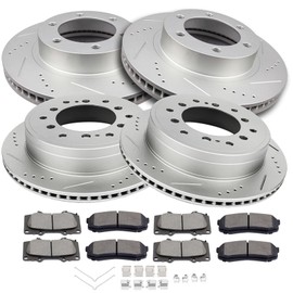 ANPART Disc Brake Kits - Front 12.55" Rear 12.28" Brake Rotors and Pads Kits Compatible For Toyota For 4runner 2003-2009,For Toyota FJ Cruiser 2007-2009
