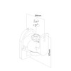 CONECTO CC50297 Wall Bracket, Set of 4, White