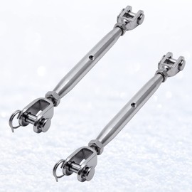 suiwotin 2個 5/16インチ (M8) ターンバックル ステンレススチール ジョーとジョー ターンバックル リギングスクリュー、クローズドボディターンバックルジョー マリングレード用