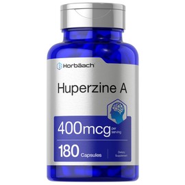 Horbäach Huperzine A 400mcg | 180 Capsules | Non-GMO, Gluten Free Supplement