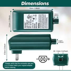 Enhon 29V LED Power Supply, UL Certification LED Transformer Replacement Class 2 Power Supply Low Voltage Transformer US Plug Adapter for Christmas Tree Light and LED String Light, Green(TS-48W29V)