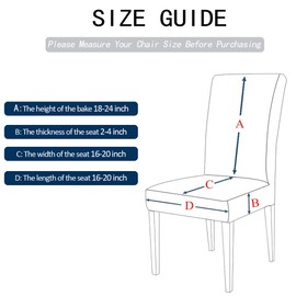 Muuyi Christmas Chair Covers Set of 6 Stretch Dining Room Chair Covers, Washable Protector Cover Seat Slipcover for Hotel,Ceremony, Merry Christmas Tree - 6Pack