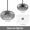 Wrlmfy Large Glass Pendant Lighting, Hammered Lampshade Chandelier with Height