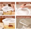 H.JSS WDJS 3.5Cup Glass Large Storage Container set, Glass Soup