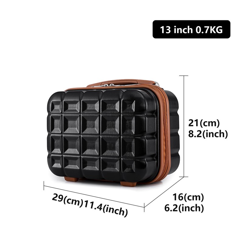 KONO Hard Shell Case, black / brown