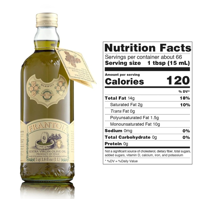 Frantoia Extra Virgin Olive Oil, 33.8 fl oz (1 Liter)