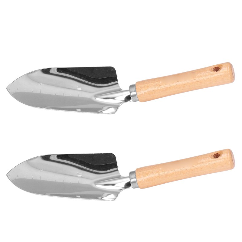 2Pcs Stainless Steel Garden Loose Soil Scoop Wearable Rope Portable