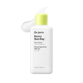 Dr.Jart+ Every Sun Day Sun Fluid - Protector solar coreano SPF 50+ para el rostro | Cuidado de la piel coreano, 3.38 onzas líquidas