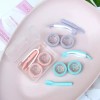 Lens Holder 렌즈집게 흡착봉 세트 콘택트렌즈 보관함 [2-렌즈흡착봉-핑크] Lens Grabber Suction Stick Set Contact Lens Case [2-Lens Suction Stick-Pink]