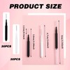 Pack of 60 Micro Eyebrow Brushes, Eyelash Brush with Cap,