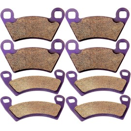 ECCPP FA354 FA452 Brake Pads Front and Rear Carbon Fiber Replacement Brake Pads Kits Fit for 2008-2014 for Polaris Ranger, 2010-2014 for Polaris RZR