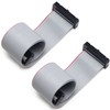 Fielect 20 Pin 30cm Grey Flat Ribbon Cable Connector, 2.54mm