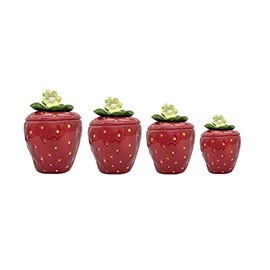 Tuscany Strawberry Shaped, Set of 4 Canisters, 83501 by ACK