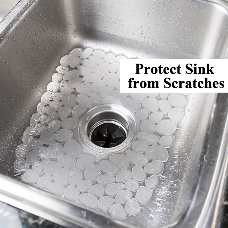 1Pcs Transparent Sink Protector Mat, Sink Protector, Non-Slip, Fast Draining