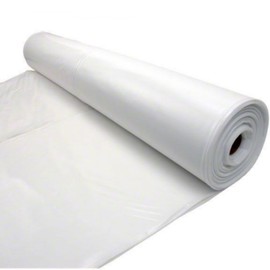 Farm Plastic Supply - White Polyethylene Sheeting - Thick Plastic Tarp, Drop Cloth Vapor Barrier (6 mil - 20' x 100'')