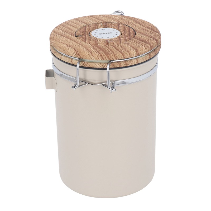 Coffee Canister 1.8L Stainless Steel Airtight Coffee Bean Storage Container