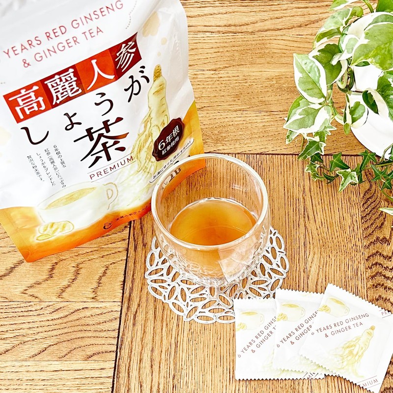 高麗人参しょうが茶 PREMIUM（20包入）／ 高麗紅参茶 高麗人参茶 しょうが茶 生姜茶 紅参茶 人参茶 サポニン ginseng
