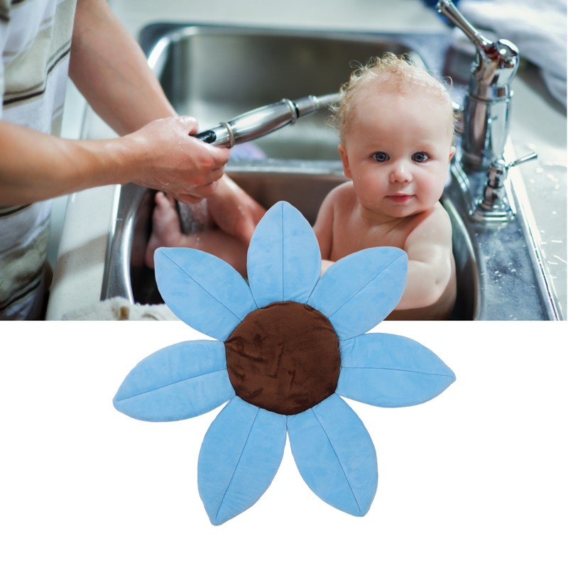 Sunflower Baby Bath Head Support Soft Skin Friendly Short Plush