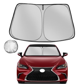 Fonowka Windshield Sun Shade for 2019-2025 Le-xus ES Foldable Sun Sunshade for Car Front Window Blocks UV Rays and Heat Automotive Interior Protector Custom Fit Accessories