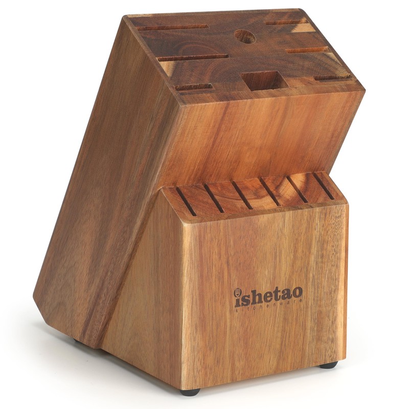 isheTao Knife Sets for Kitchen with Block, 15 Piece Kitchen