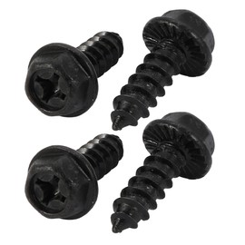 Sourcingmap M6x20mm Iron Zinc Plated Self-Tapping Hex Flange Phillips Drive Blot Screw 4pcs